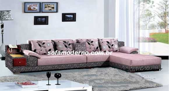 sofás com chaise pequeno e confotável